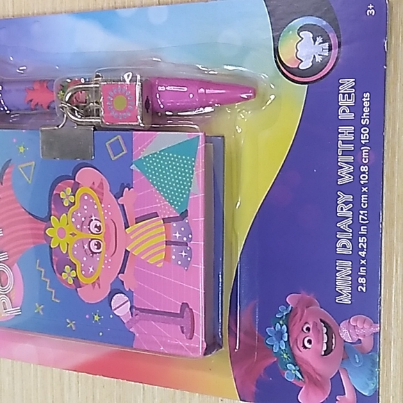 Trolls World Tour Mini Diary with Pen 2.8 x 4.25 inches 150 sheets - Picture 3 of 5